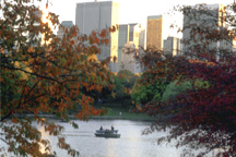 boaters on central park lake