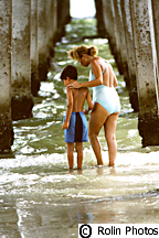 Lini and Lee enjoy time together on Ft. Myers Beach, 1990