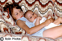 Cherese holding baby Lee 1980